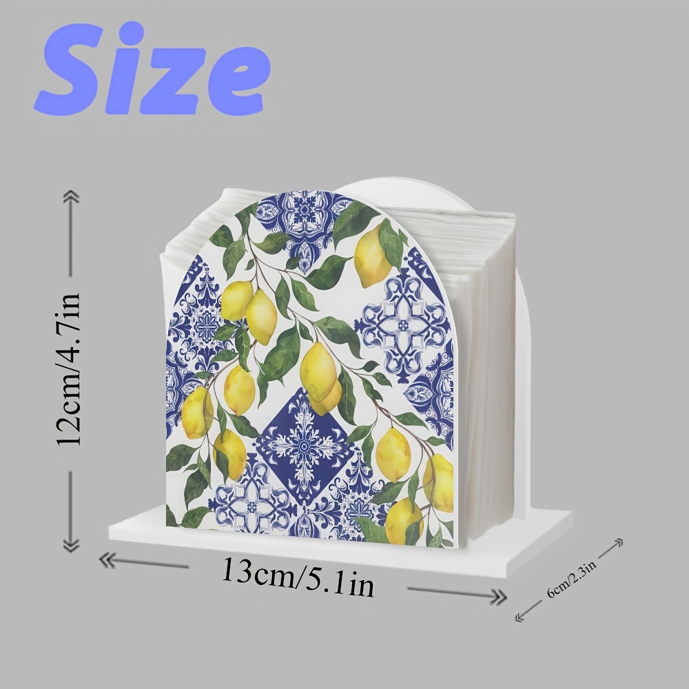 TEMU 1pc Décoration de présentoir à serviettes 2D plat, 1pc, Plateau à à , Distributeur de mouchoirs de style rustique, Plateau à serviettes,