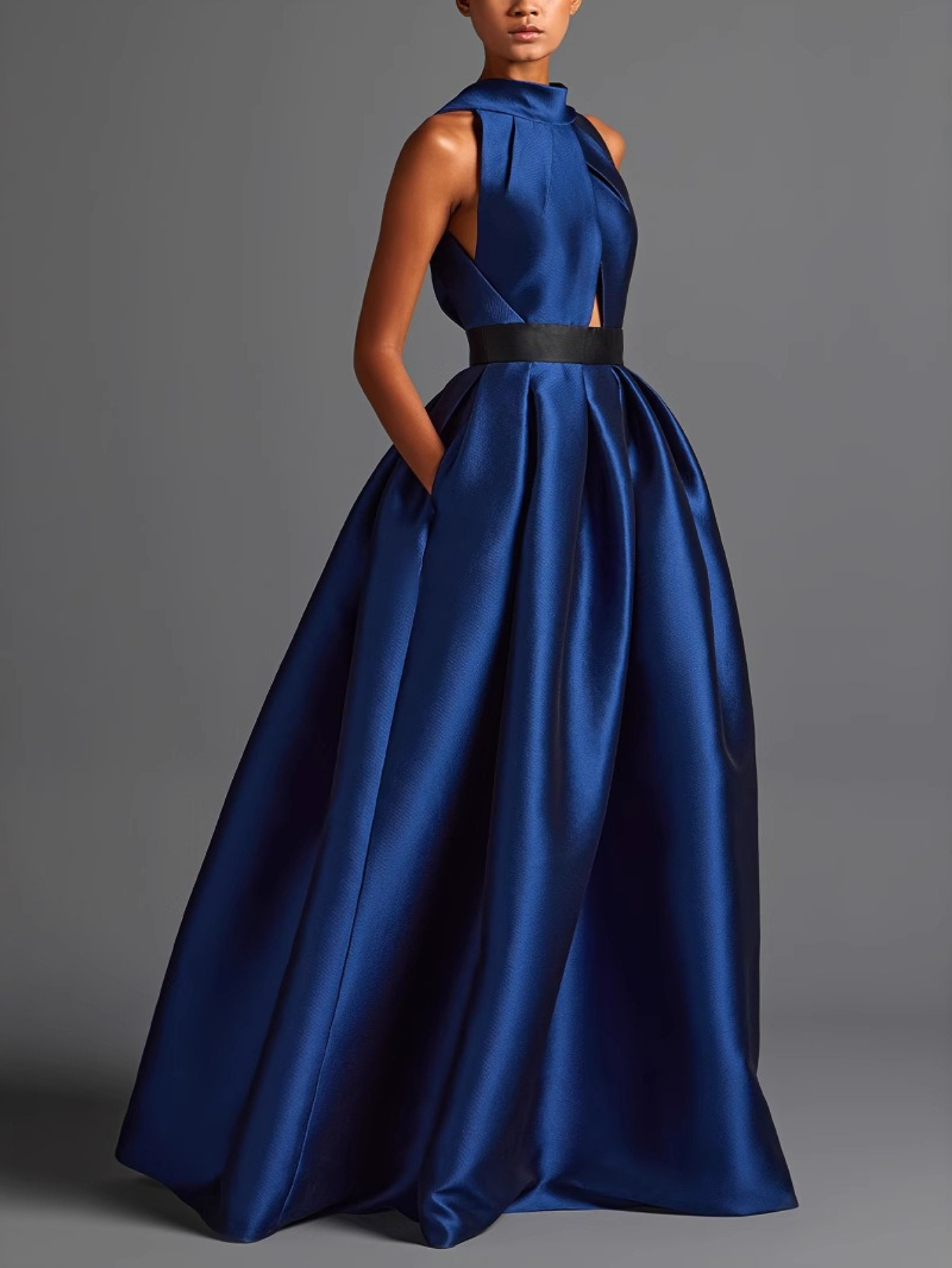 blue formal dress with pockets Ever-Pretty Ruffled Sweetheart A-Line Midi Summer Formal Wedding Guest Dress with Short Sleeves main image 1