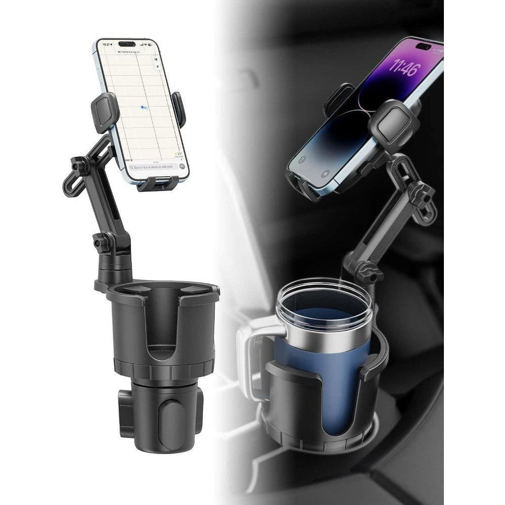 TEMU Cup Holder Phone Mount For Car, Phone Cup Holder For Car With Expandable Base, Compatible With All Phones