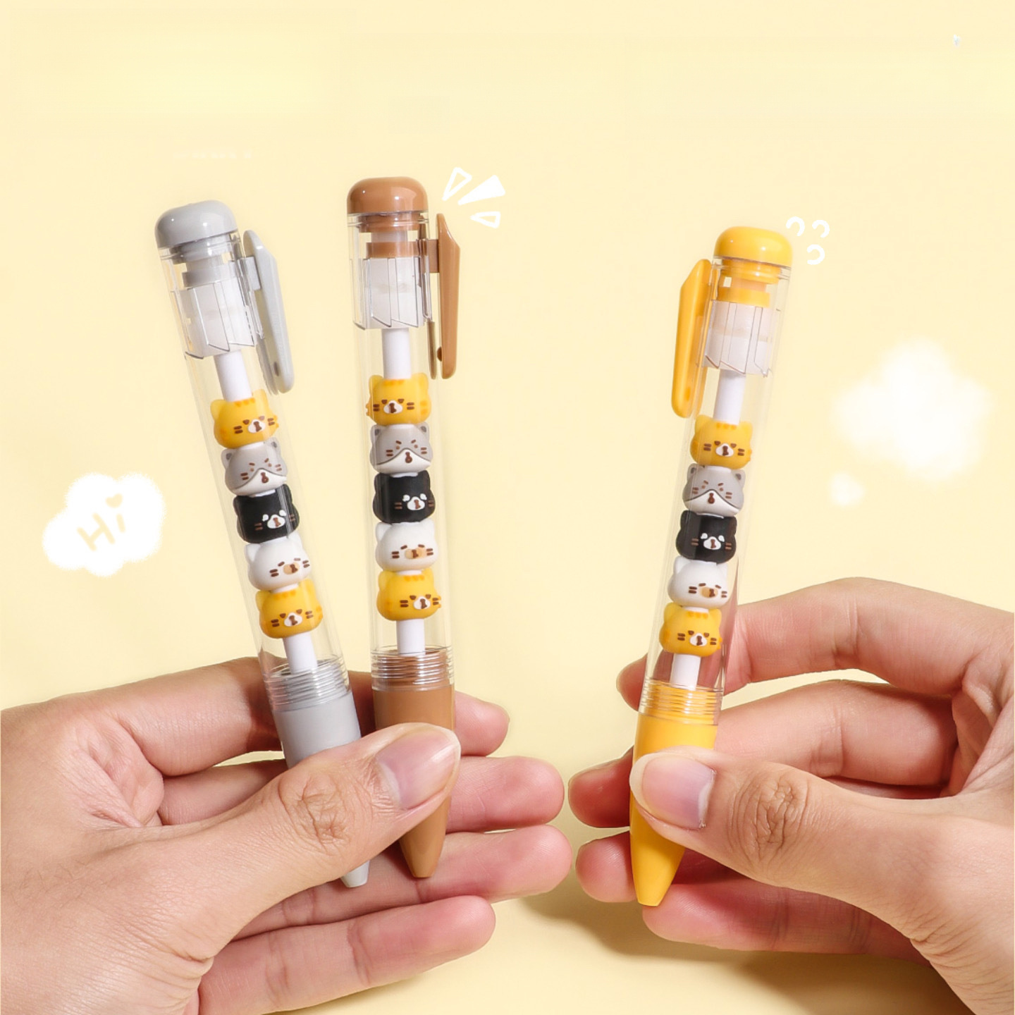 

1pc, 1pc Cat-themed Gel Pen, Beautiful Stationery, Very Suitable For Daily And Gift , School And Office