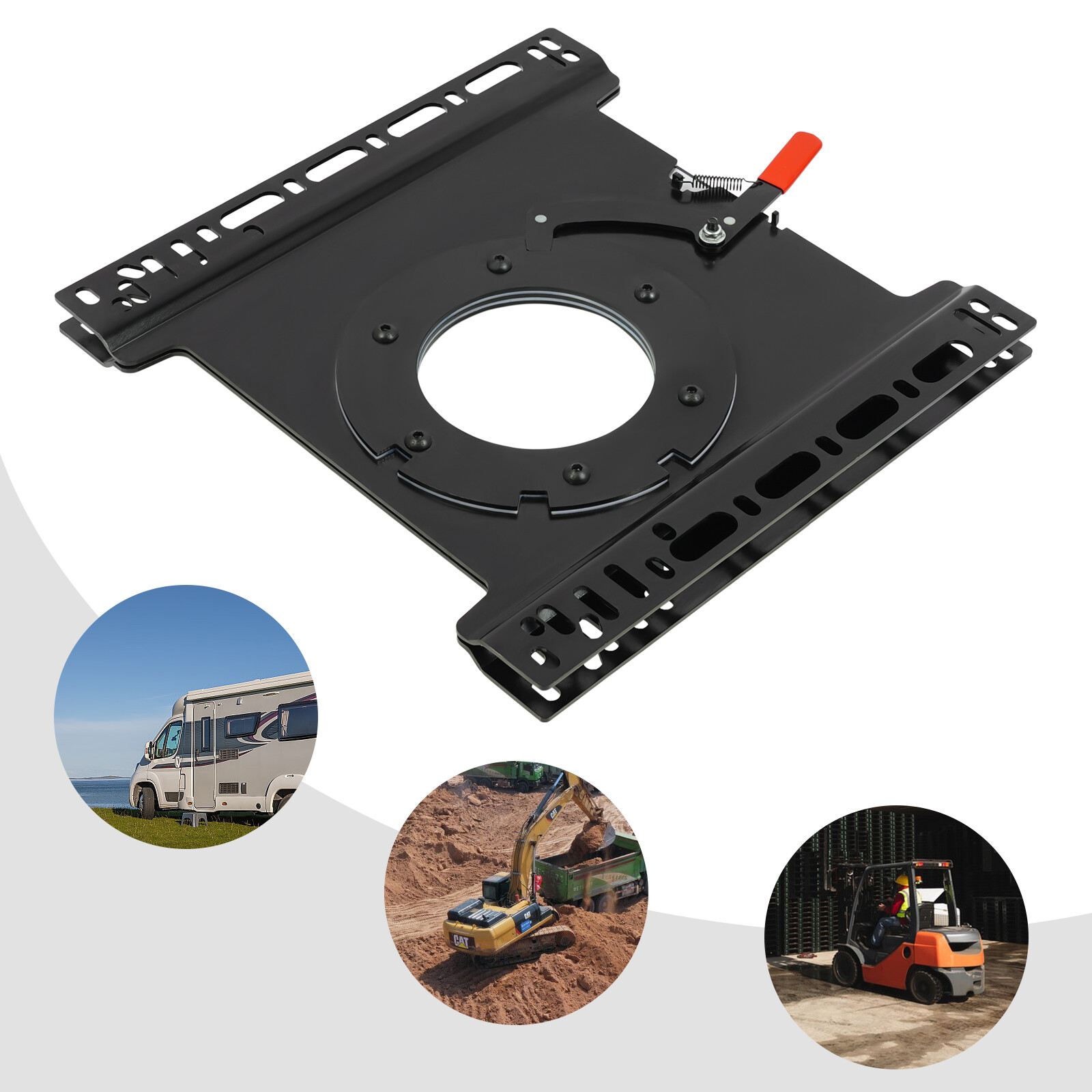 TEMU Base de de Acero Rectangular para Silla o Taburete, Giratorio de , Resistente y de Durabilidad, Base Industrial para Asiento