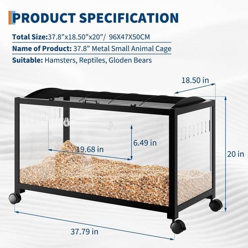 durable chew proof large hamster cage with stackable design openable top for for hamsters gerbils and mice small animal