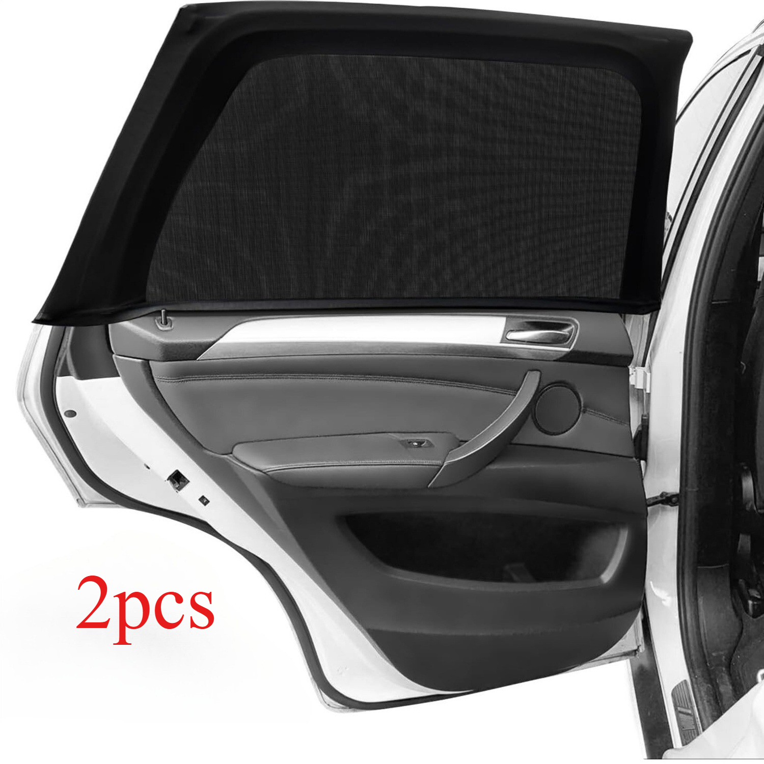 Rear Window Sunshade 2pcs Set, Rear Window Ventilation, Universal Type, Suitable For Suvs And Sedans