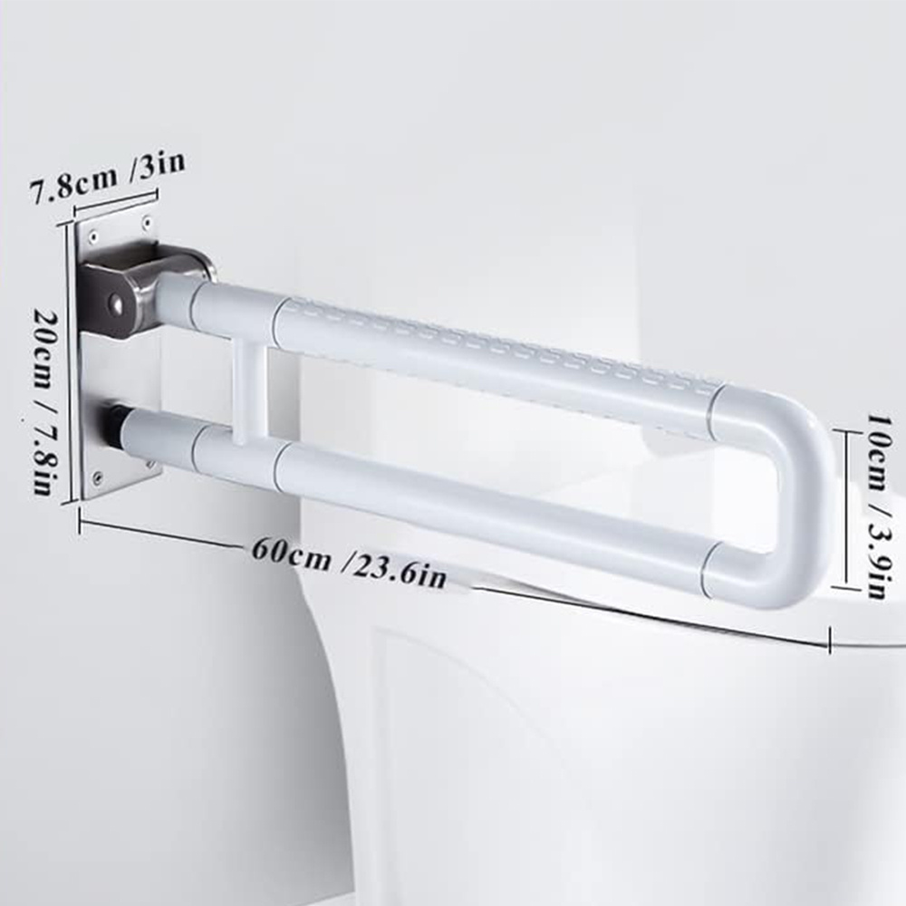 90° Rotatable Toilet Grab Bar | Stainless Steel Support Handle For Pregnant Women, The Elderly & People With Disabilities