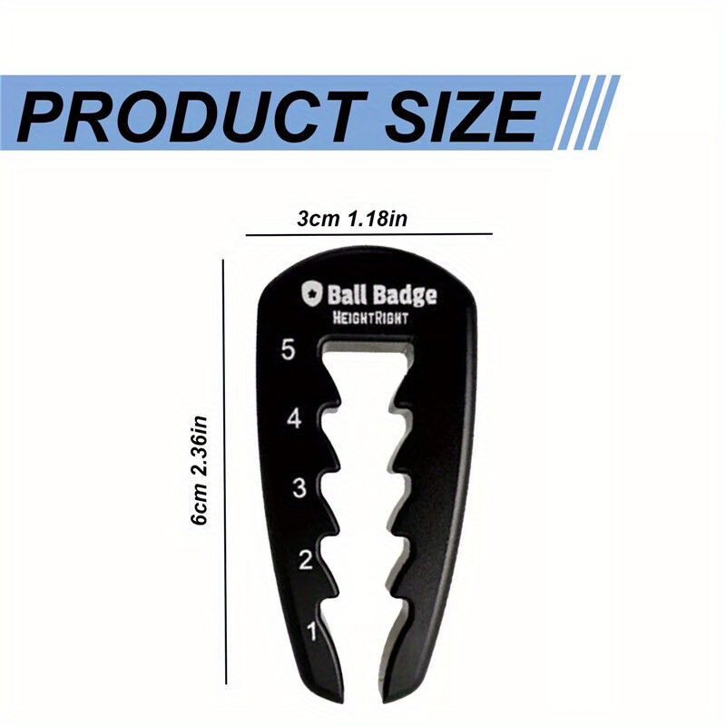 TEMU Heightright Adjustable Golf Tee Height Tool - Durable Plastic 5-level Precision Adjuster For Consistent Swing , Driver//lt Golf Balls, Black, Golf Adjustable Tee