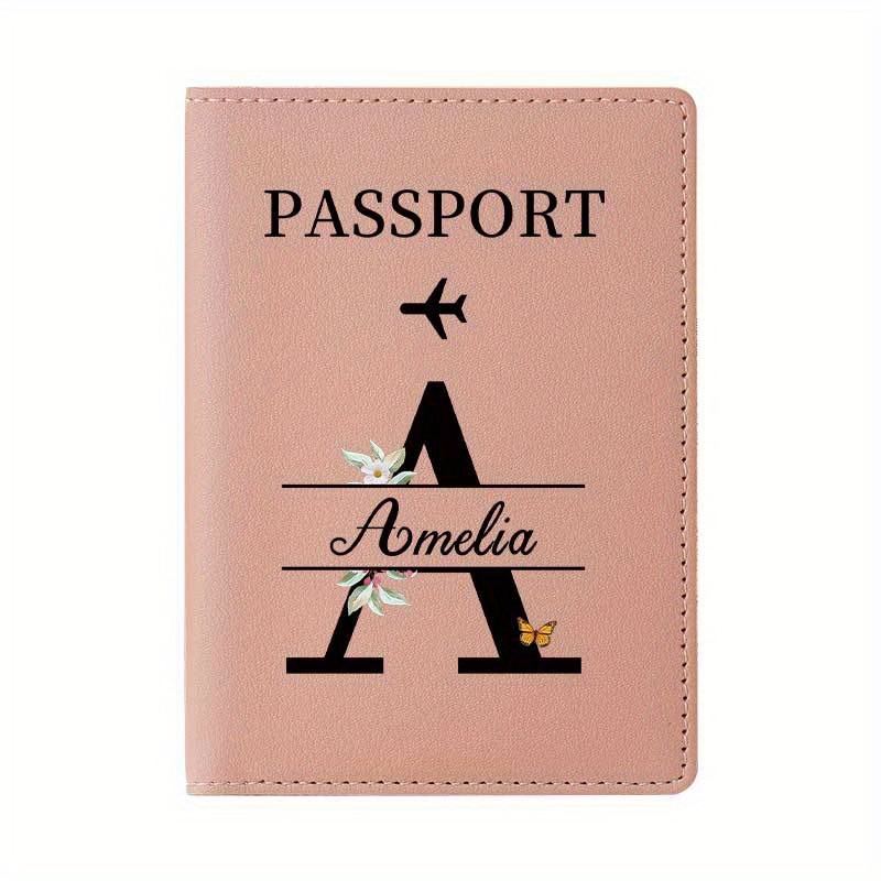 TEMU Étui à passeport personnalisé avec nom personnalisé () - Accessoire de voyage pliable et élégant, léger et durable, adapté pour , les ou cadeau,