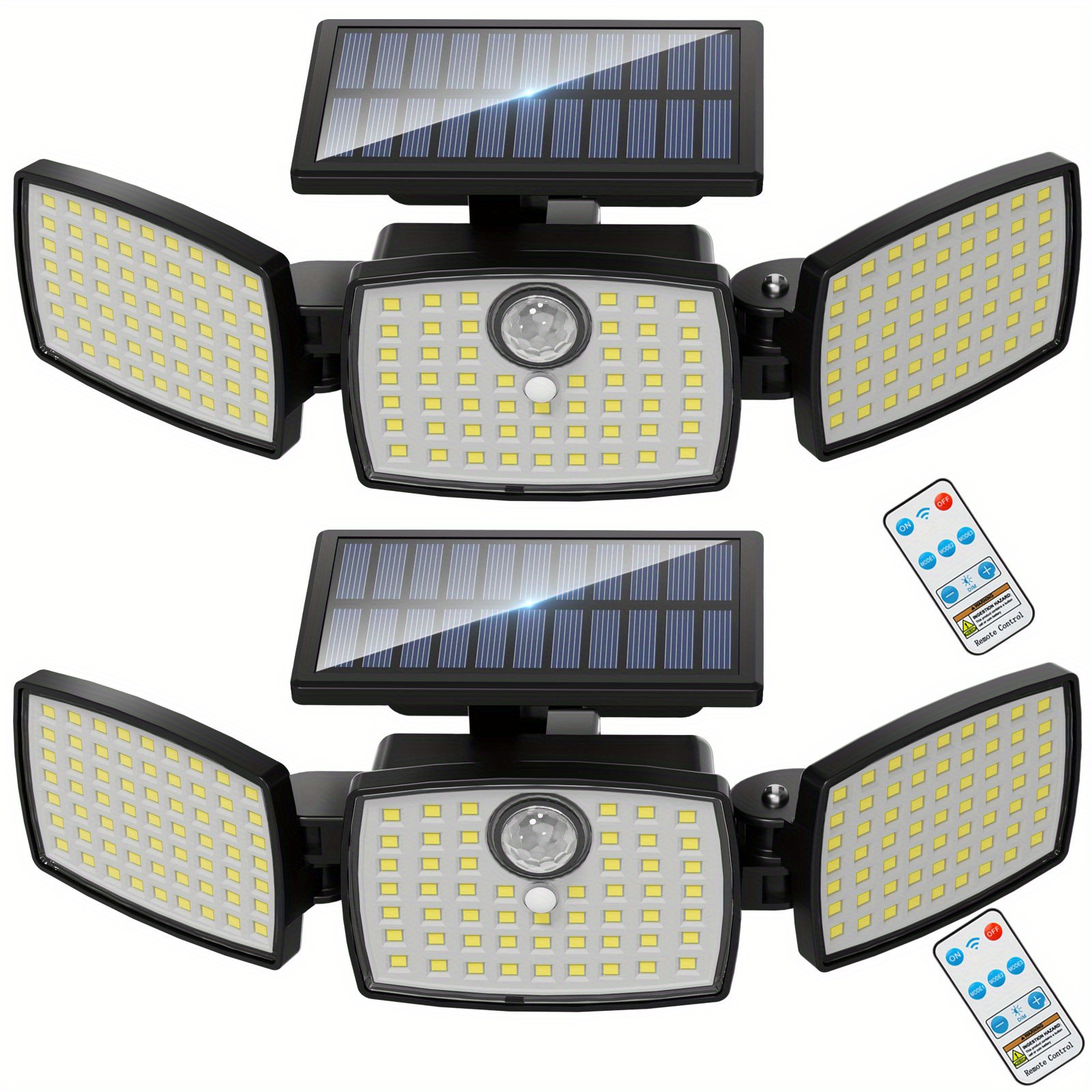 1/ 2pcs Solar Outdoor Lights, 179 Led Motion Sensor Outdoor Light With Sensors, Ip65 270 Wide Angle Solar Flood Light With 3 For Garden