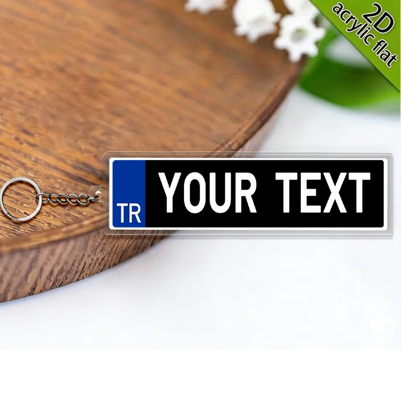 TEMU 2d Flat 1pc, Custom Turkey Plate Acrylic Keychain, Gift For , Party Favor Gifts, Key Rings, Jump Rings For Diy Key Chain, Acrylic Key Ring