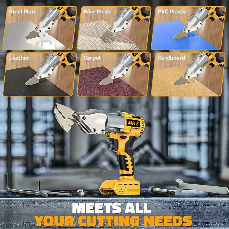 for dewalt compatible cordless metal shears 20  14ga heavy duty steel cutter with 360 pivoting head 400nm torque usb powered battery not included for cutting stainless   carpet leather cardboard   for   Product details 3