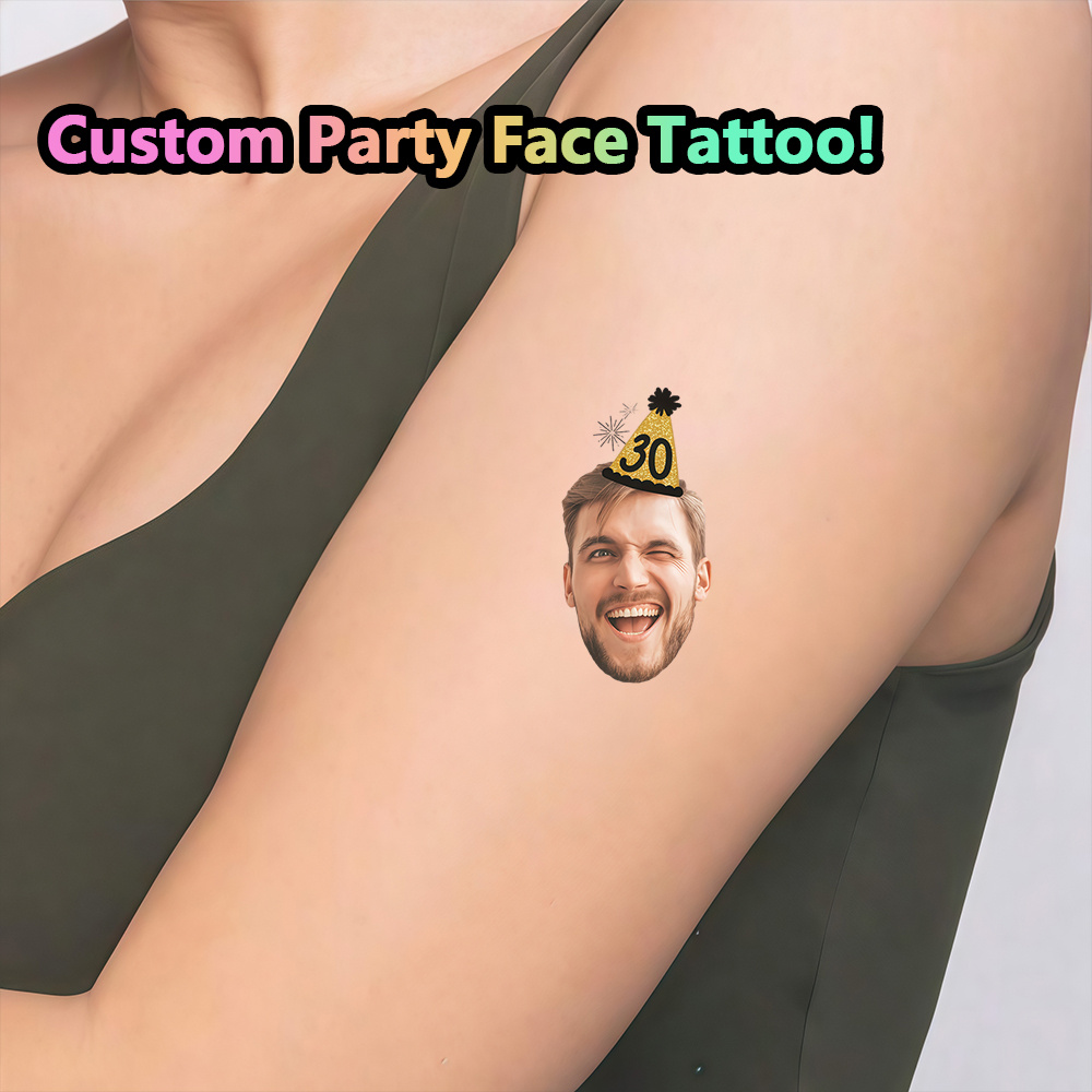 TEMU 21pcs Personalized Temporary Tattoo Stickers Suitable For 30th 40th 50th Birthday Numbers, Self- Numbers & Age Patches For Parties, Weddings,