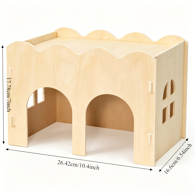 Wooden Small Pet Shelter with Double Door