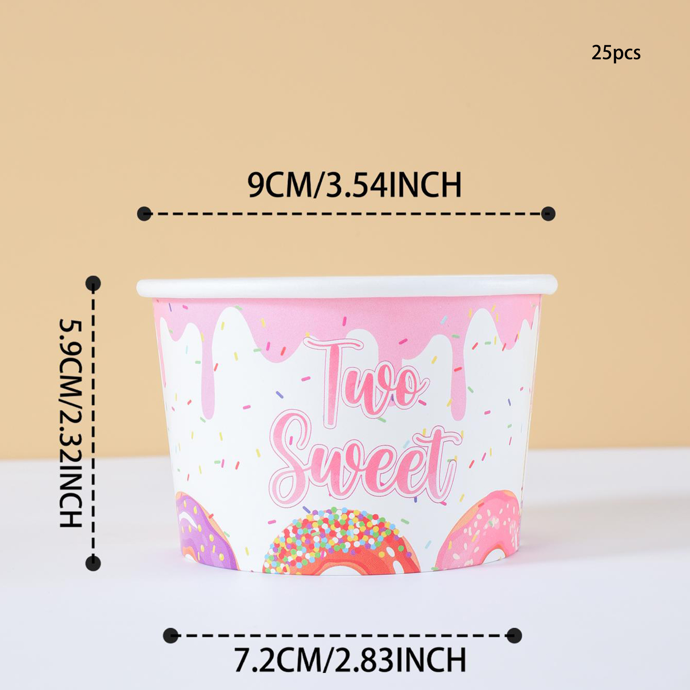 Image of 10/25pcs Paper Bowls, Donut Party Paper Bowls, Party Decoration Party Bowls Birthday Party Gathering, Gift , Party, Celebration Decoration Supplies Gift