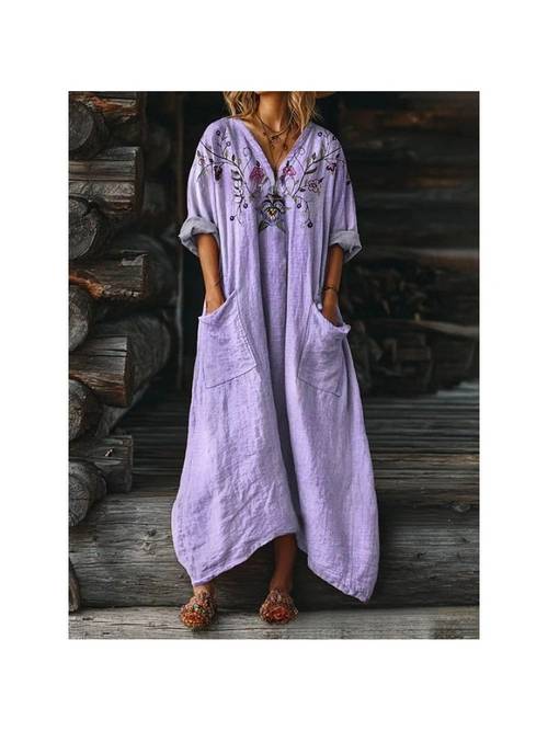 plus size boho tribal print kaftan dress loose fit vacation cover up long robe sundress for women summer beach casual wear