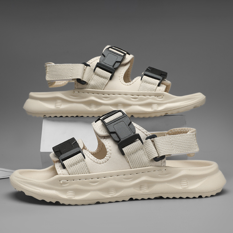TEMU Men's Shoes Outdoor Sports Sandals Thick Sole Wear-resistant Slides Summer Breathable Hiking Shoes