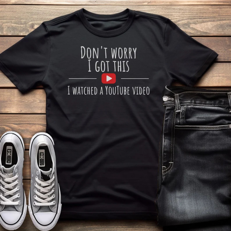 

Funny 'i Watched A Youtube Video' Bbq T-shirt - Perfect Gift For Men & Dads, Casual Cotton Crew Neck Tee With Short Sleeves