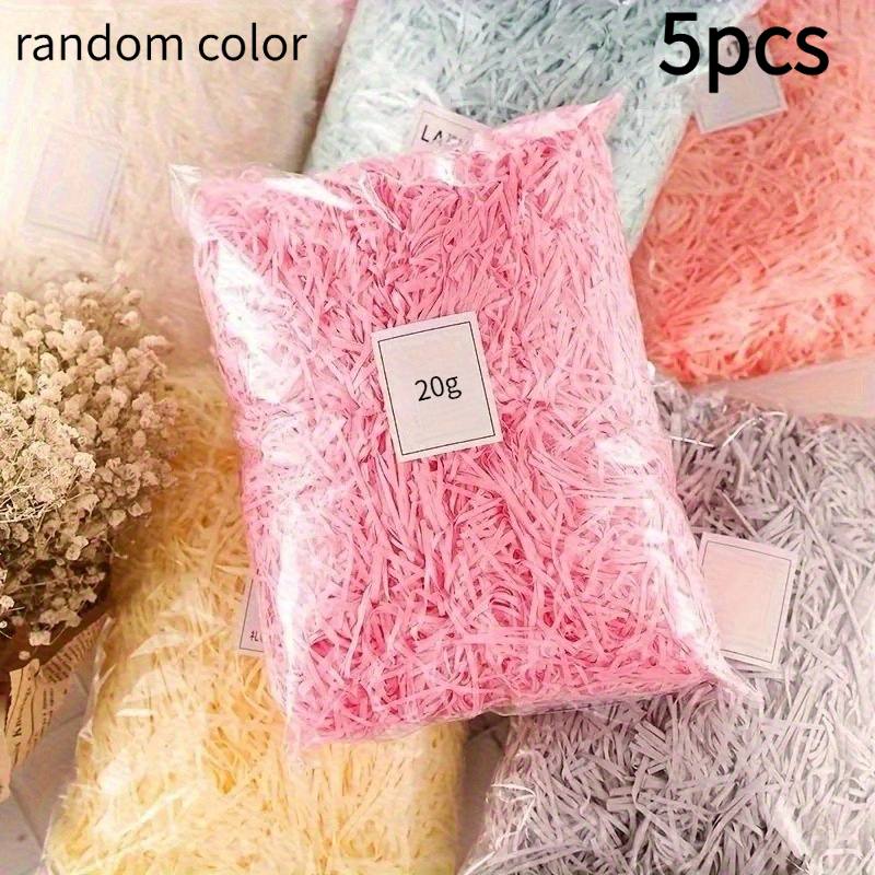 TEMU 5 Packs 20g Raffia Paper Shredded Filler, Colorful Gift Box Crinkle Grass For Baskets, Easter Basket Stuffers Christmas Wedding Birthday Party
