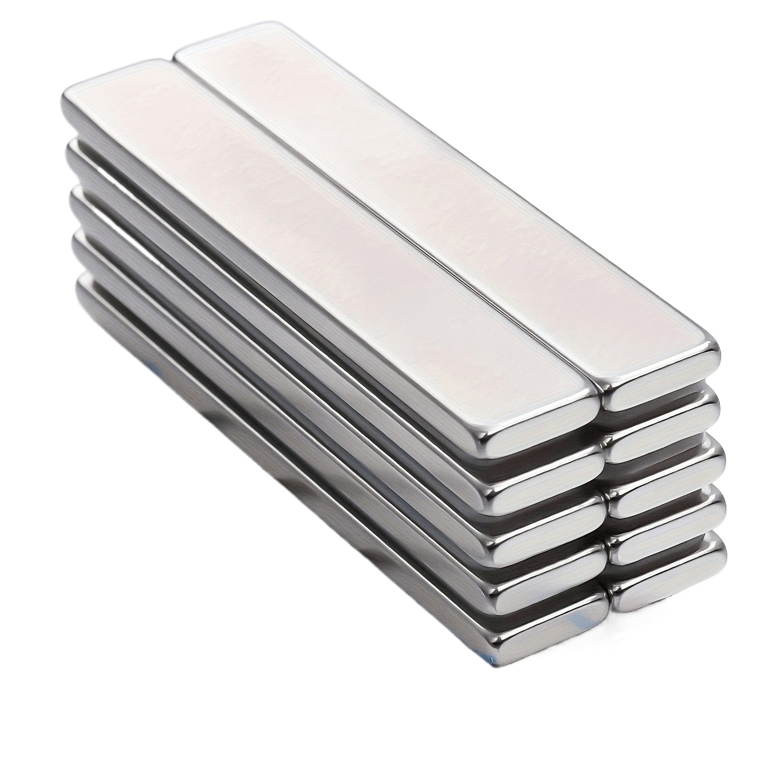 TEMU 5pcs 50x10xm Neodymium Bar Magnets, Perfect Double-sided Adhesive Neodymium Magnets, Suitable For Office, Refrigerator, Kitchen