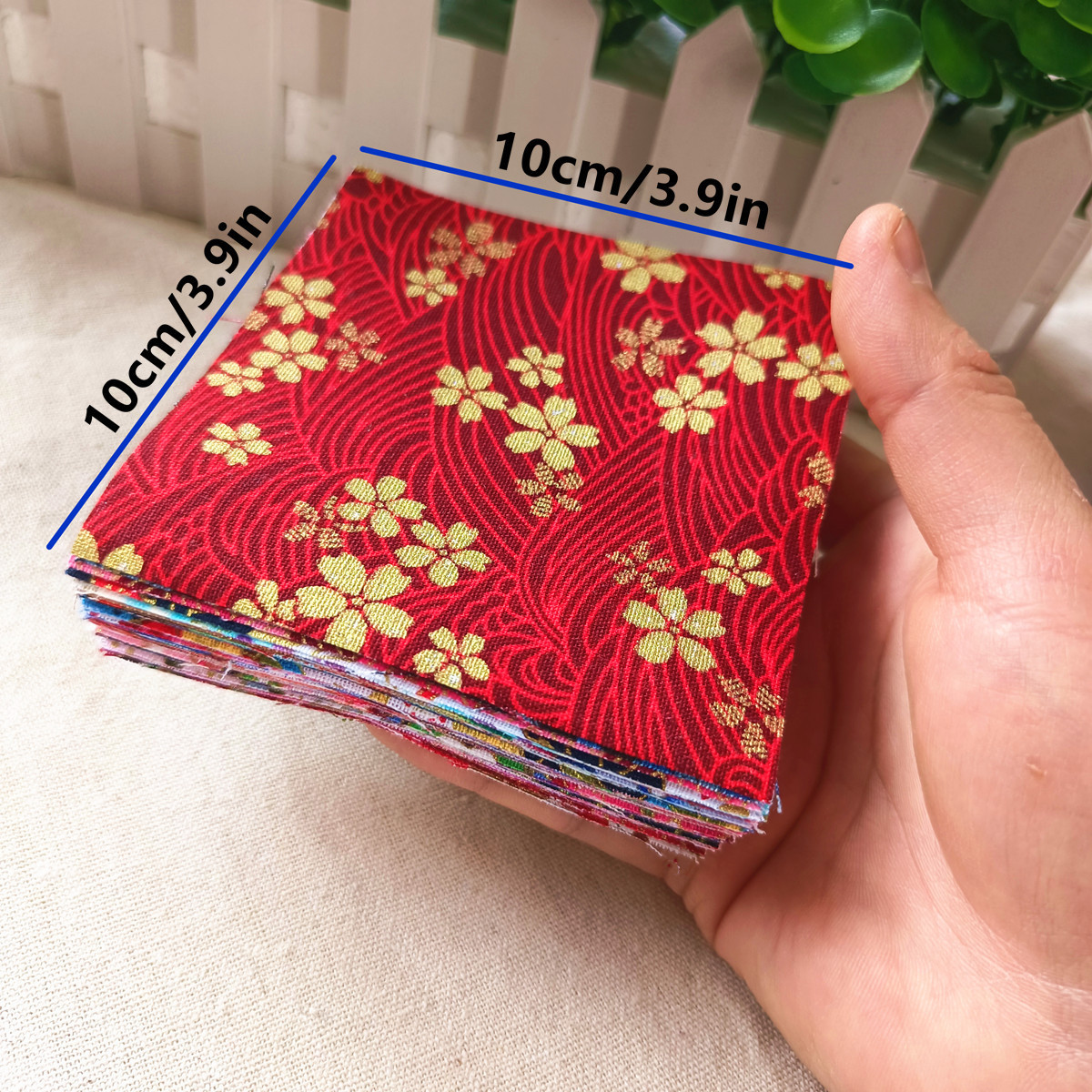 50pcs Gilding Fabric Set, Diy Handicraft Clothing Fabric Teaching Kit, 10cm*10cm Multicolor Floral Pattern Sewing Pieces For Diy Crafts And Sewing Projects