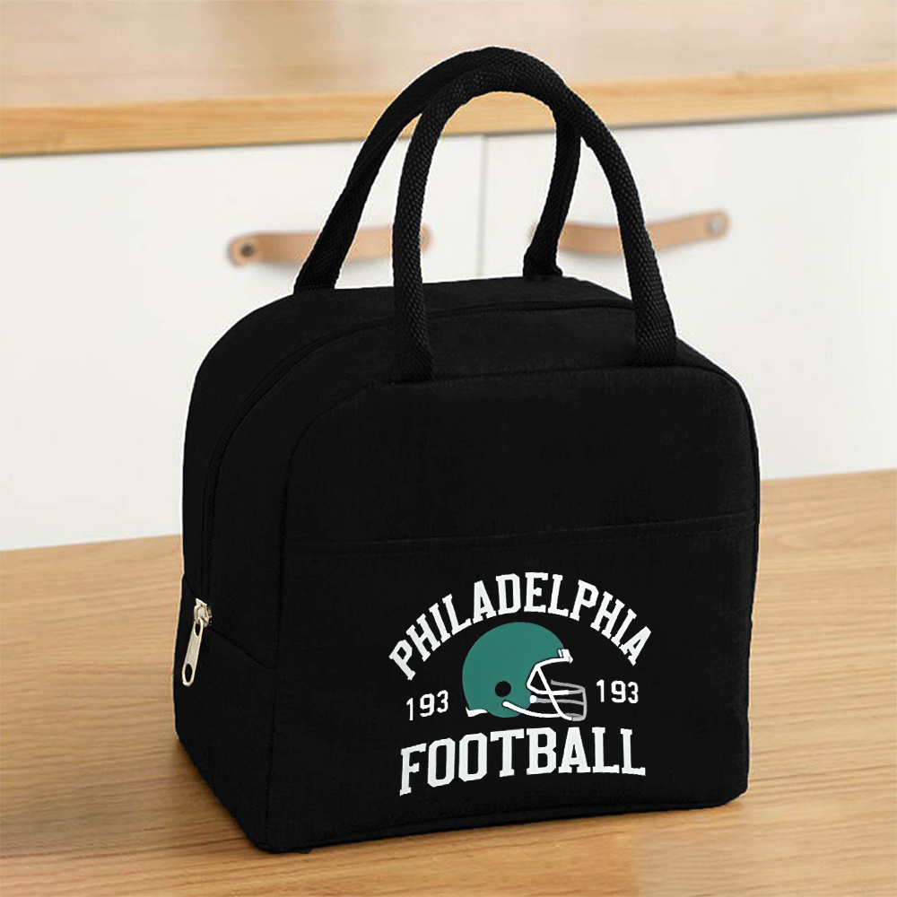 TEMU 1pc Philadelphia Football Portable Thermal Lunch Bag Leakproof Lunch Tote For Men Women, Non-food Contact
