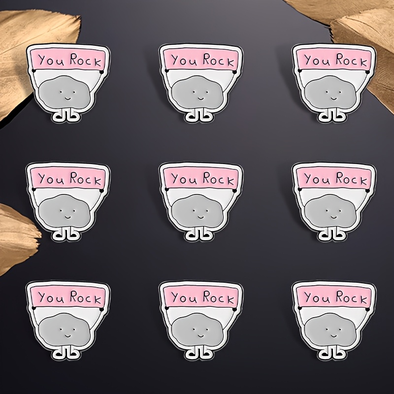 TEMU Ensemble de 9 Badges Cartoon "Toi" en 2D Plat - Broche Acrylique Mignonne - Accessoire d'Épingle de Revers - Adapté pour Chemises, Pulls, Sacs à