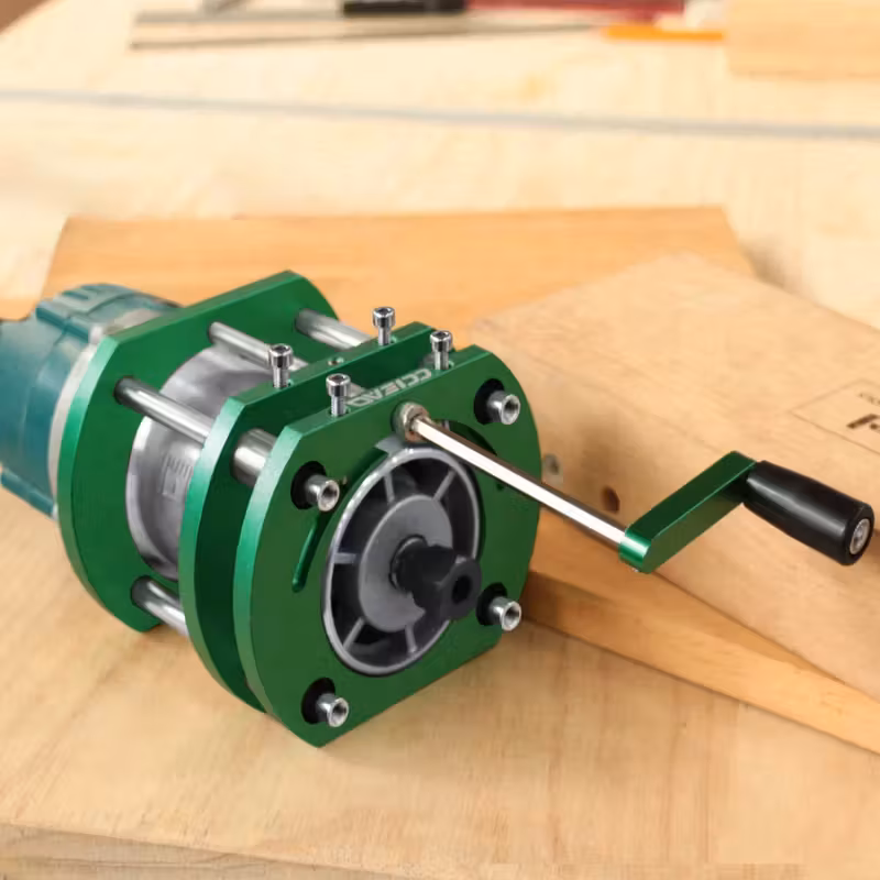 适用于65毫米直径马达的木工翻转板和铣床升降套件 - 铝合金铣床嵌入板带斜角量规和护板 - 工作台修边木工辅助工具 商品详情 11