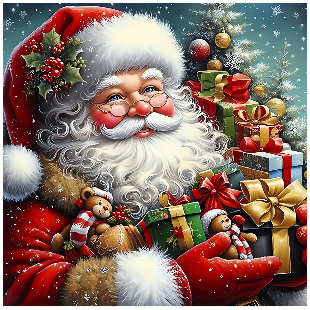 TEMU 1pc Santa Claus Oven Sticker Holding A Gift. Self-adhesive And Removable Pvc Material. Suitable For Background Wall Decoration In Living Room,