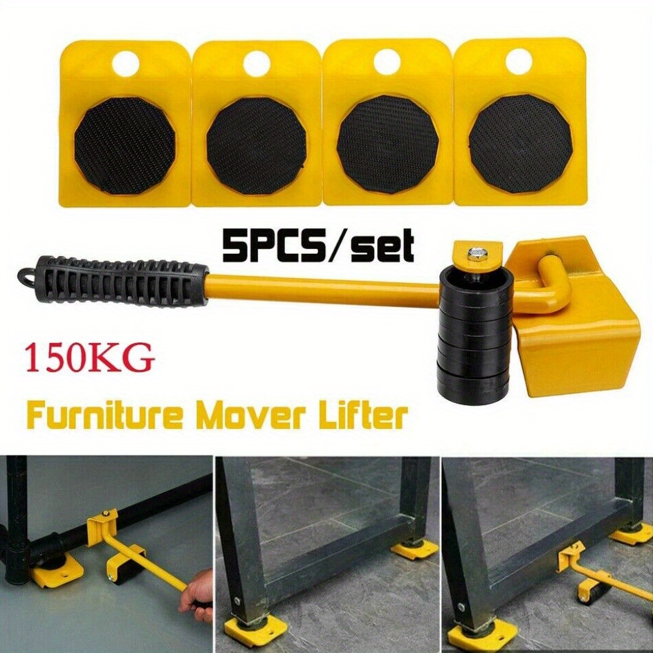 TEMU Furniture Lift Mover Tool Set - Furniture Movers With Wheels Heavy Furniture Moving Sliders Appliance Rollers Heavy Duty Furniture Lifter And
