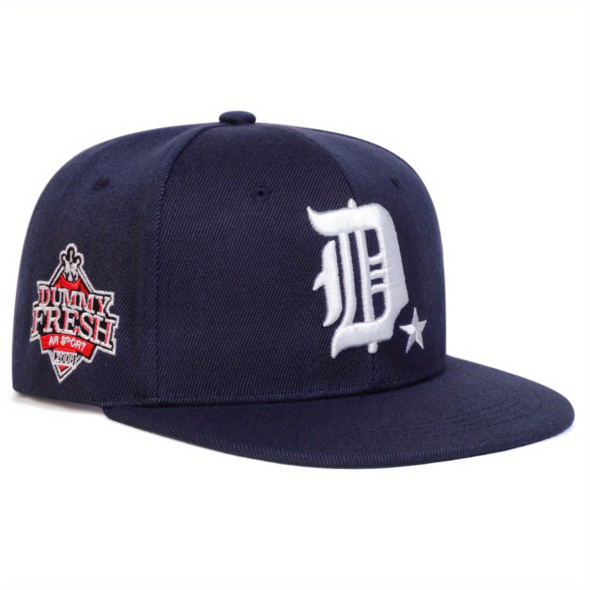TEMU 1 Men's D Letter Baseball With Side Dummy Fresh Hip-, Adjustable Outdoor Casual Hat For Spring, Autumn, Travel, And Beach Vacations