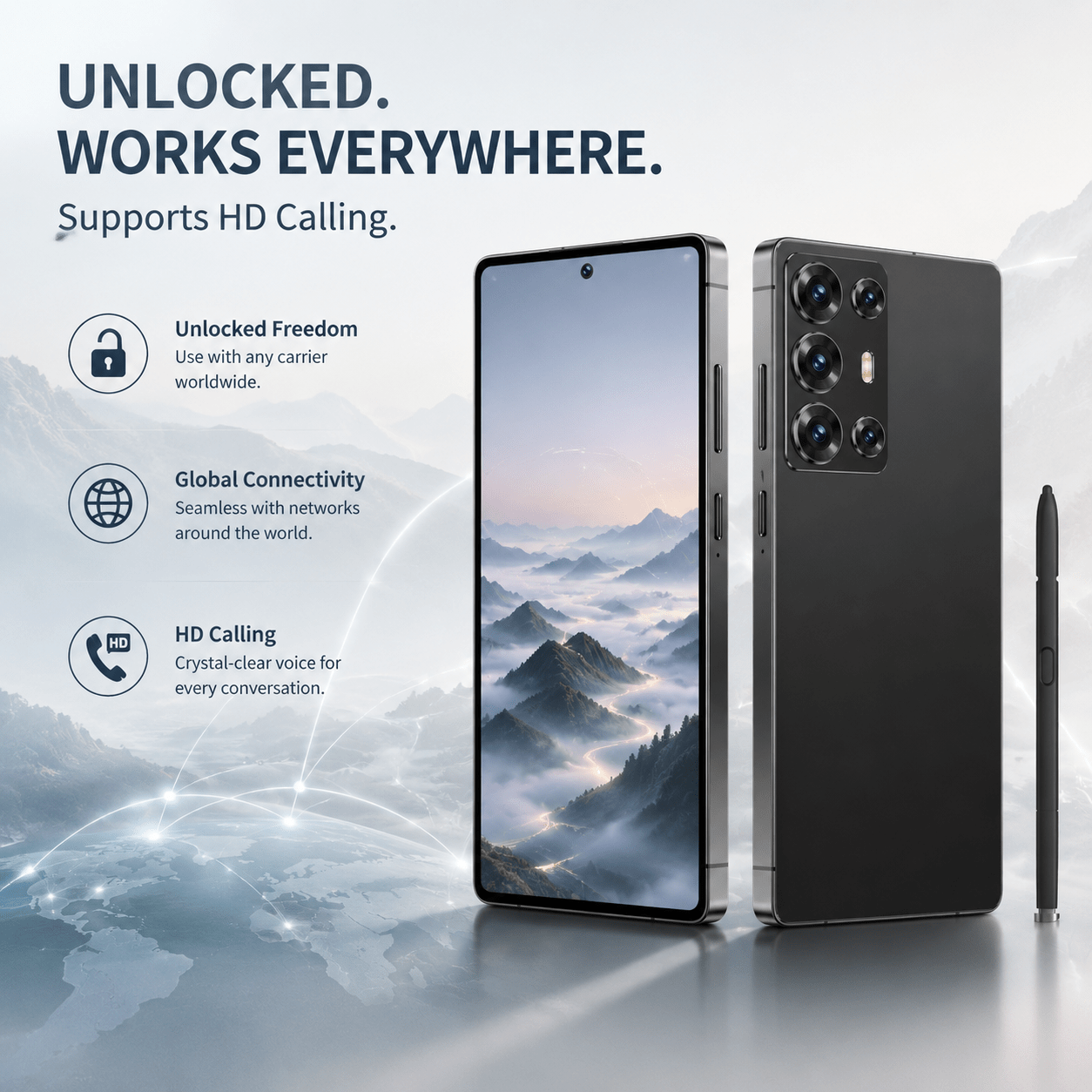 safe dual unlock unlocked phone with 4gb 64gb large memory supports fast facial and fingerprint recognition offers 6 8 inch hd screen   gps and full set of accessories Product details 2