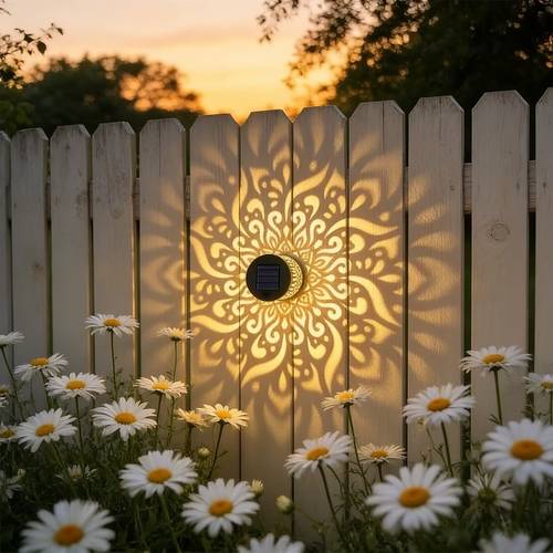 mandala muster solar wandleuchte | led beleuchtung für gärten, terrassen, treppen, innenhöfe, hinterhöfe und haustüren - eine perfekte für weihnachten, halloween partys, gartendekoration und weihnachtsgeschenke