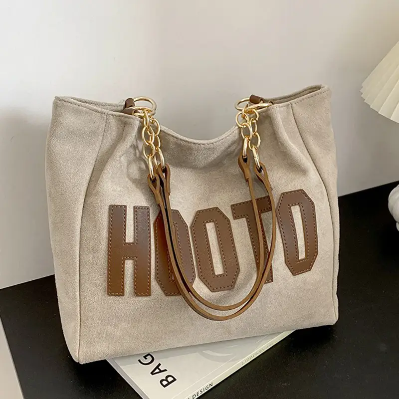 1pc new large capacity womens shoulder bag fashion velvet tote bag daily shopping use tote bag details 2