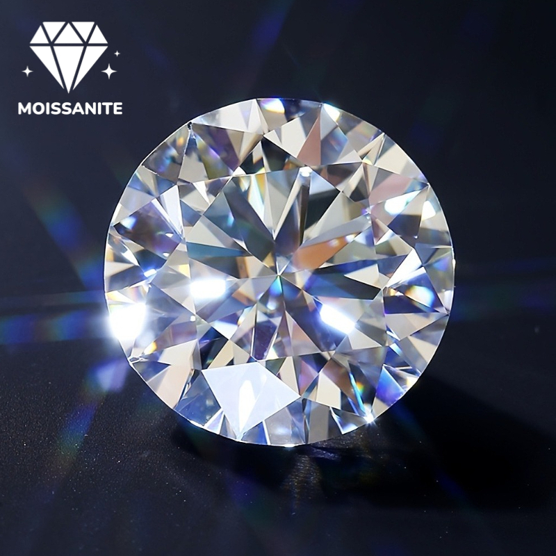 1pc 0.5-  Carat   Cut Round Cut Synthetic Moissanite-Alternative Synthetic Moissanite - Square Bezel Setting Compatible, Synthetic Moissanite-Effect Sparkle, Durable & Affordable   for Rings, Pendants, Earrings - Lab-  Synthetic Moissanite with Certificate (0.5-  Ct) - Ideal Gift for Birthdays, Anniversaries, Engagements