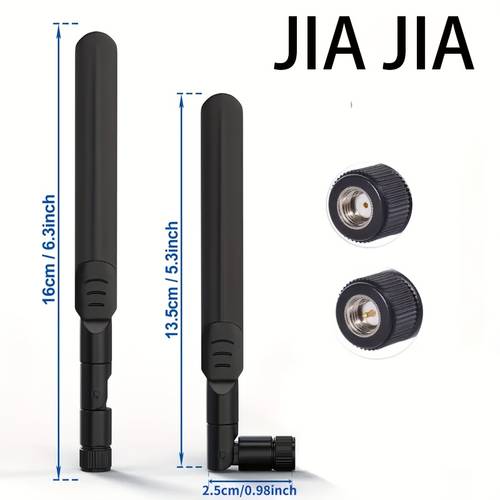 2 connectors 2 connectors 2 and 2 connectors 2 4 5 8ghz frequency wifi router antenna 6dbi omnidirectional duck antenna suitable for wireless security cameras video recorders and truck trailer