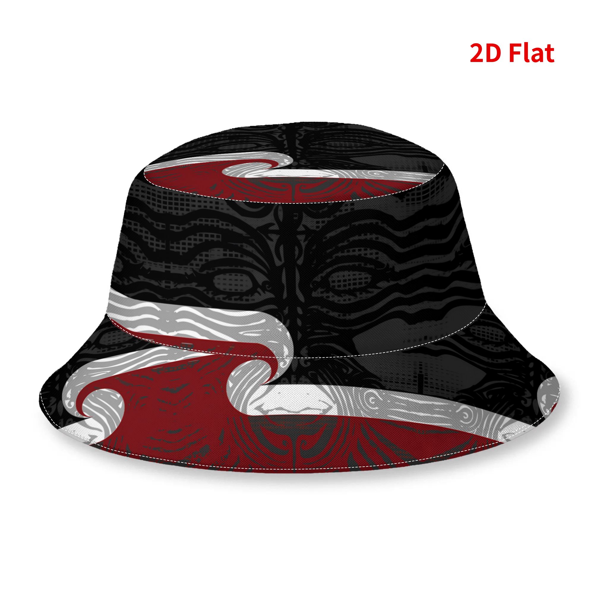 TEMU 2d Print Design Maori Pattern Men's Novelty Bucket Hat Comfortable Sun Hat Casual Headwear