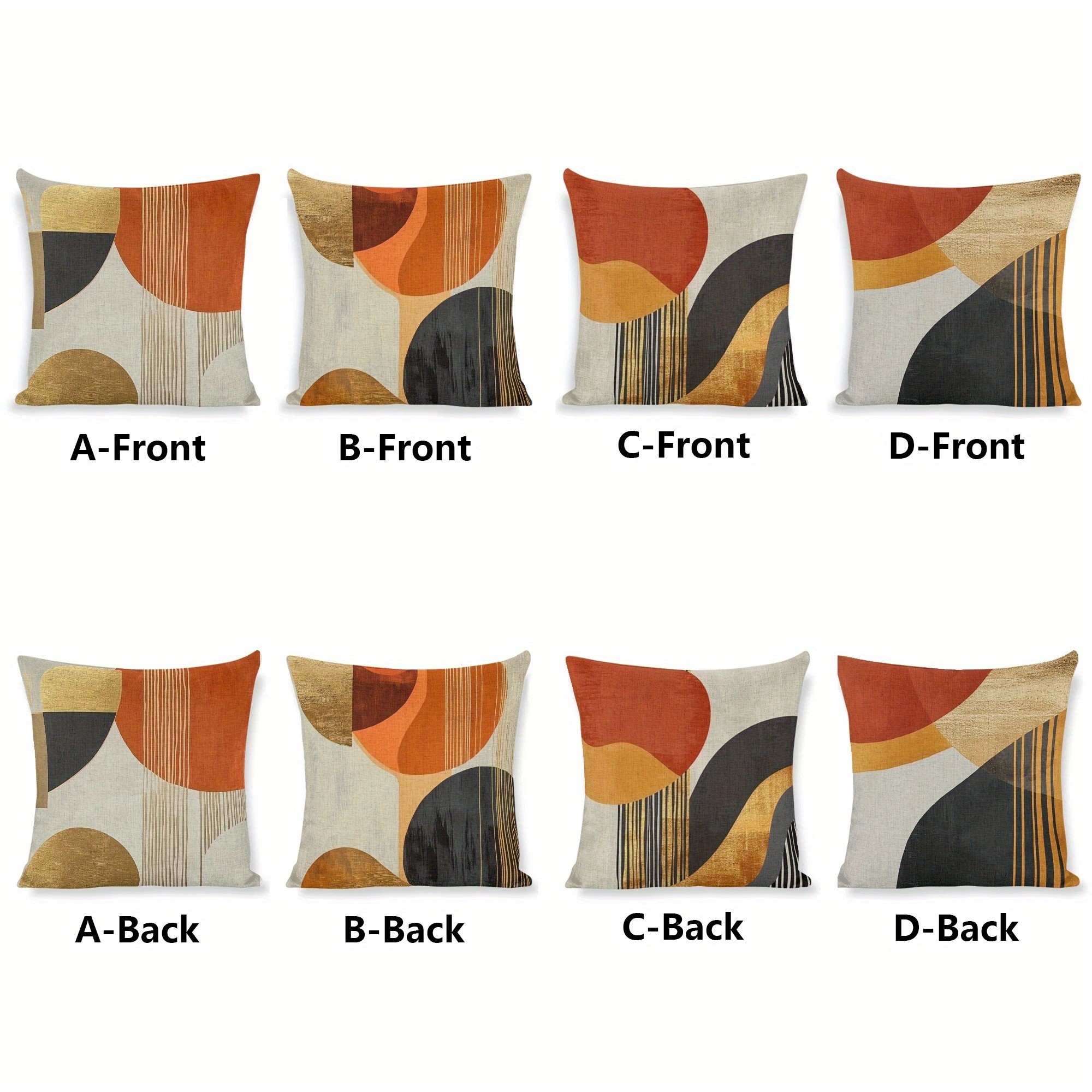 4 pack modern abstract geometric pattern pillow covers 18x18 inch double sided print zippered polyester cushion cases for sofa chair bed car living room decor machine washable Product details 3