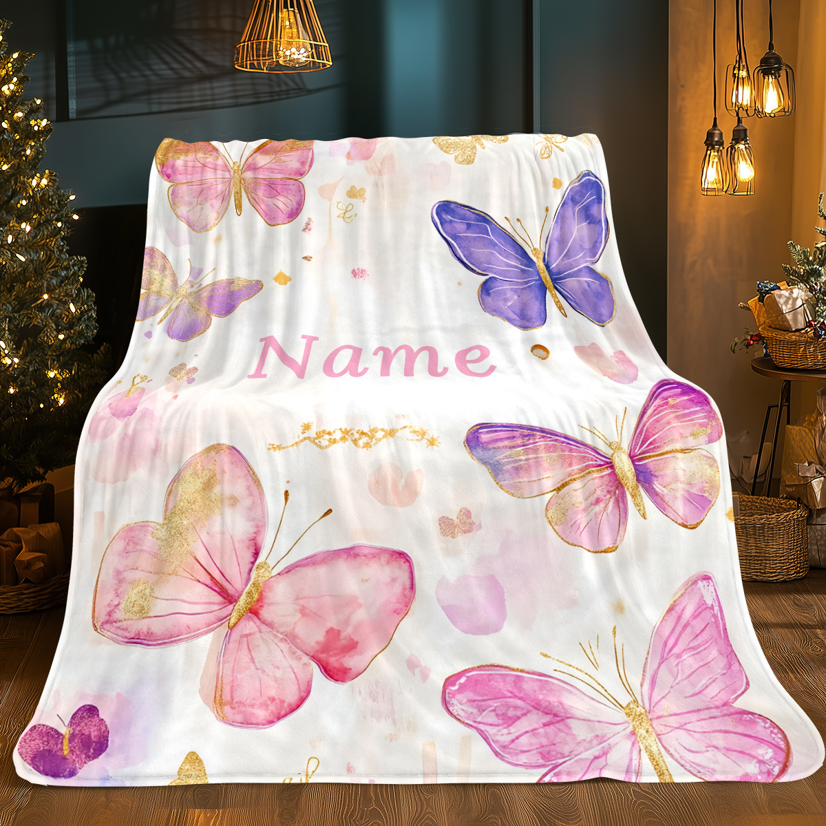 TEMU Personalized Flannel Blanket – Soft, Lightweight Throw With Colorful & – Custom Name Option – Perfect For Sofa, Bed, Travel, Camping, And Home