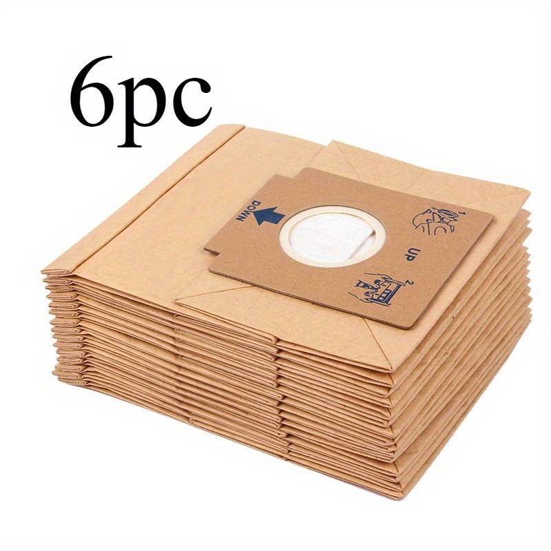 TEMU Set mit 6 kompatiblen Staubsaugerbeuteln für Modelle Z1480, ZC1120R und ZMO1510. Dies sind OEM-Ersatzpapierstaubbeutel, hypoallergen und Einweg,