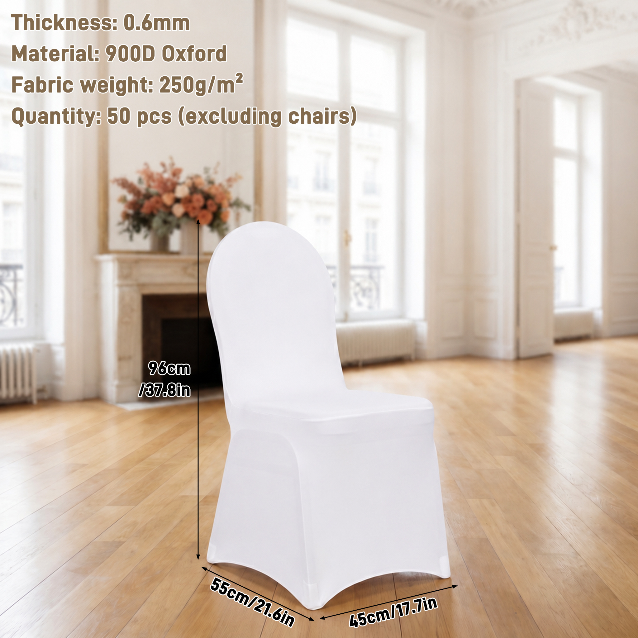 50-100pcs Elastic Stretch Chair Covers, Slipcovers For Dining Chairs, Decorative Protective Covers, Machine Washable, Universal Fit, Anti-slip And Non-sliding