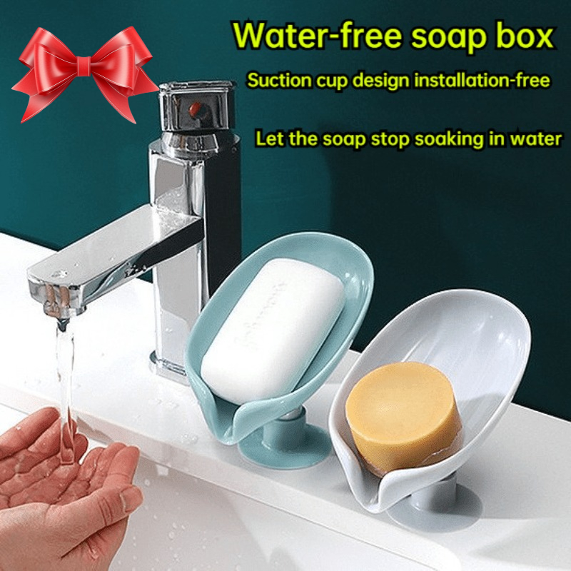1pc random color self draining soap dish quick draining and easy to clean soap holder suitable for bathroom bathtub and sink minimalist draining soap box home storage bathroom accessory moisture repellent and  