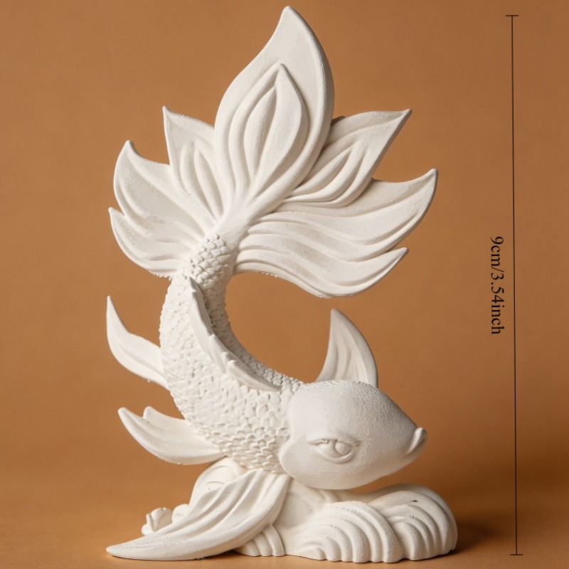 TEMU 1pc - Mini Elegant Goldfish Figurine Ornament, Exquisite Home Decor. Ideal Gift For Easter, Valentine's Day, Mother's Day, And Other Holidays.
