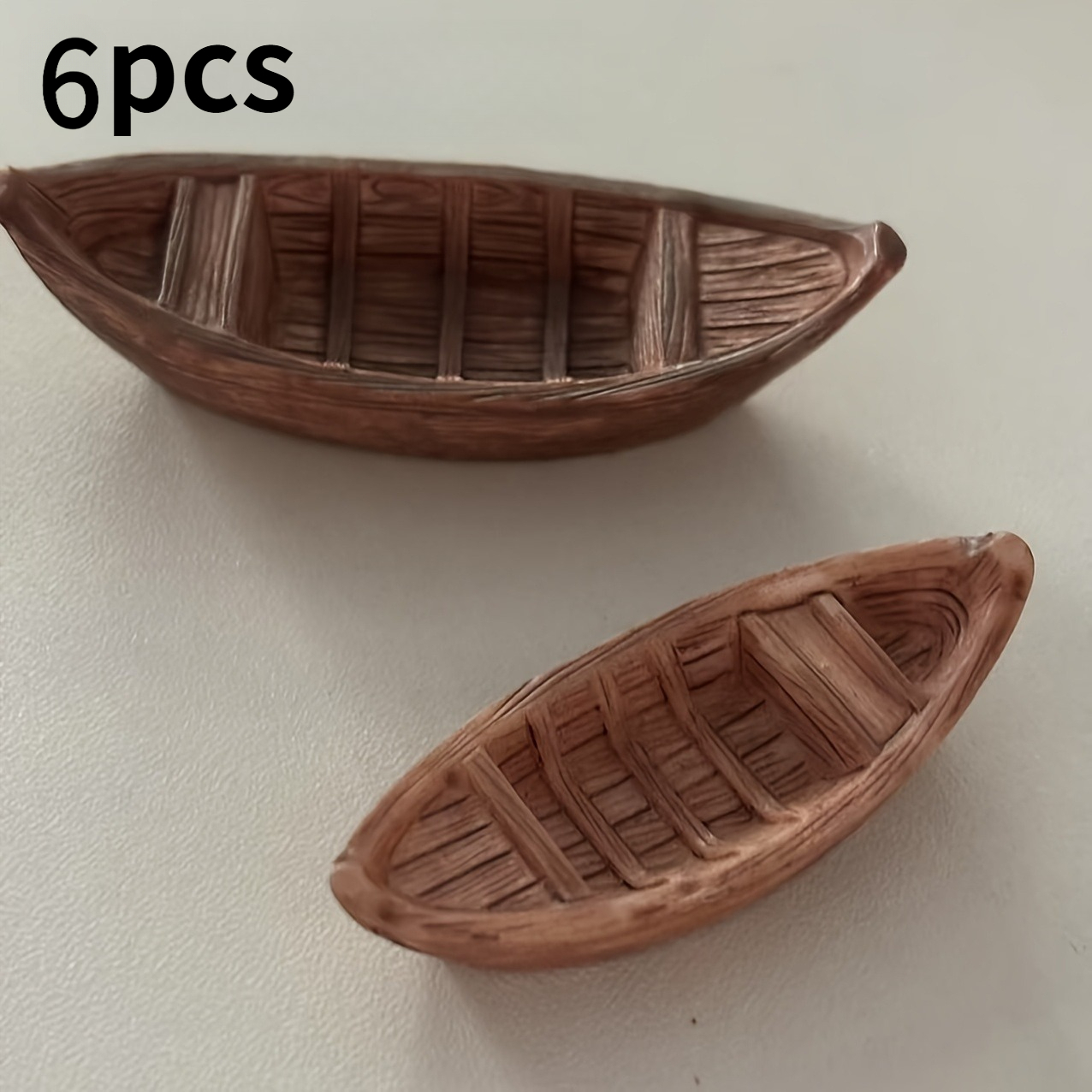 TEMU Mini Boat Set - 6-pack - Realistic Floating Model Boats, Hull Design, Suitable For Bathtubs, Swimming Pools, Aquariums - Compatible With