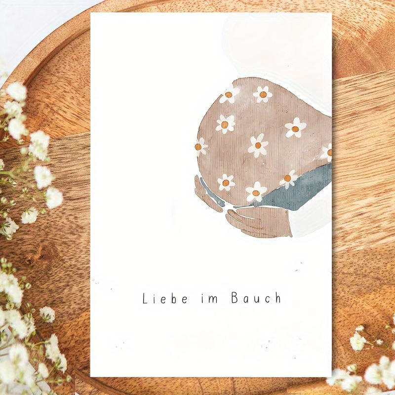Image of A Humorous German Card For Pregnancy And Childbirth, Ideal For Birthdays Or Any Occasion, ; A Great Gift For A Friend, Sister, Daughter, Girlfriend, Or Wife