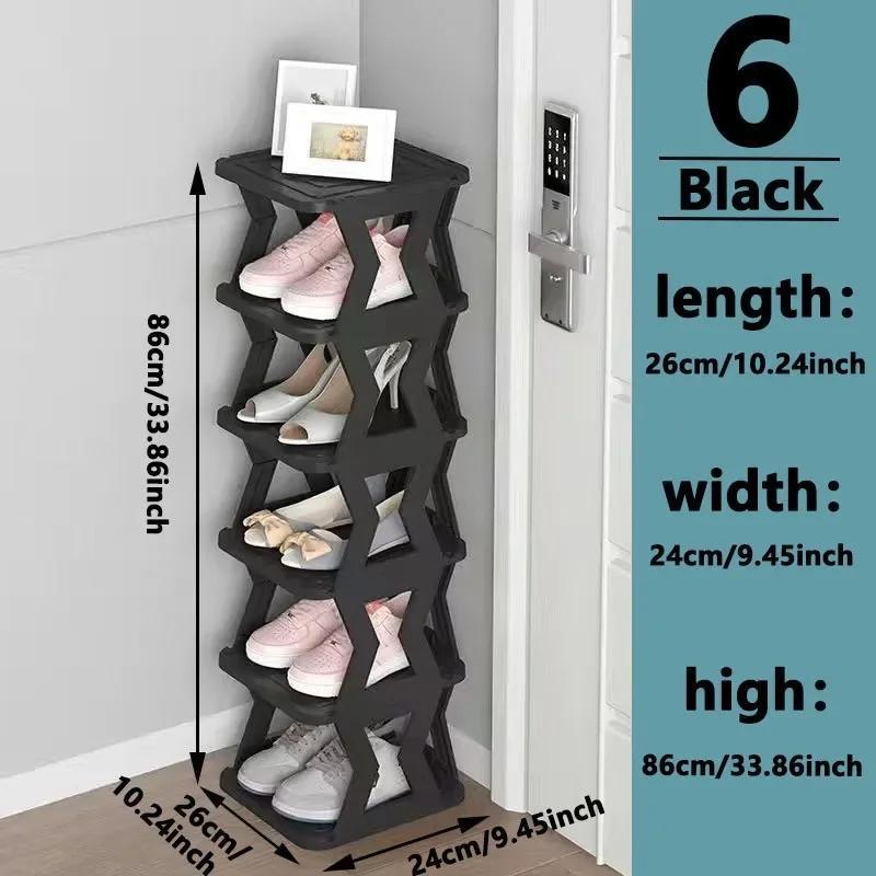 TEMU Heavy-duty Folding Shoe Rack - Space-saving Narrow Design, Easy Assembly, Lightweight Portable Shoe Organizer For Entryway, Dorm, Apartment - No