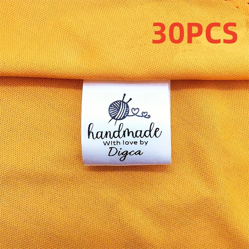 TEMU Custom 30 Personalized Handmade Labels- Customizable With Names/text, Birthday Names, Personalized Cultural Customization. Suitable For Sewing,