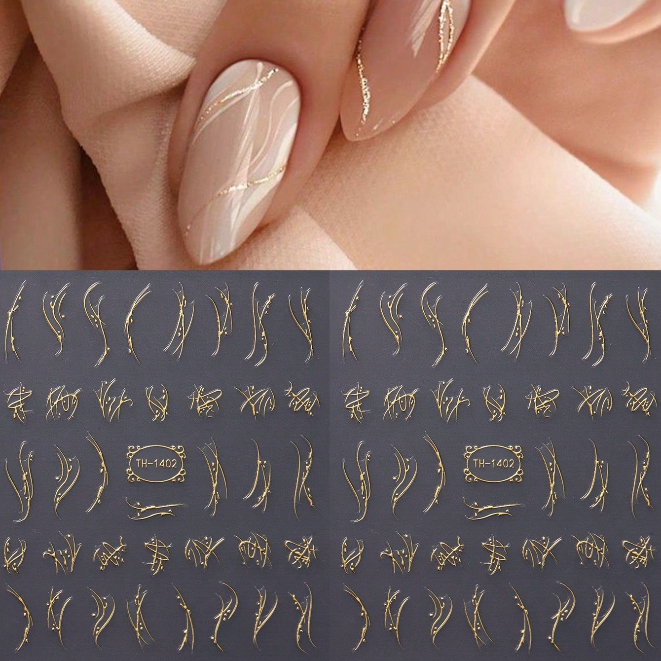 2 Sheets Of Self-adhesive Nail Art Decals Featuring A Easy Floral And Leaf Design For Nail Art