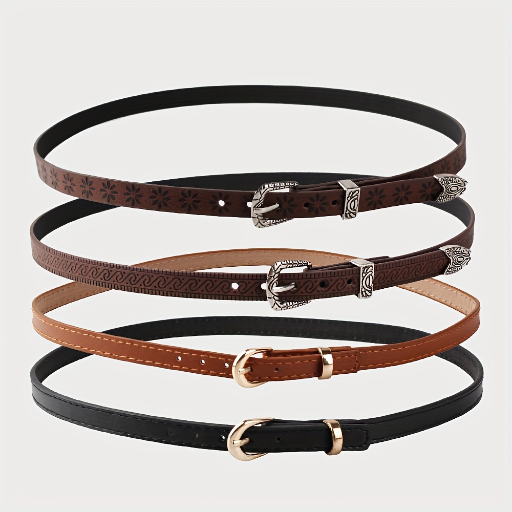 TEMU A Set Of 4 Unisex Faux Leather Hat Straps, Featuring Stylish And Easy Metal Buckles, Suitable For Decorating Hats