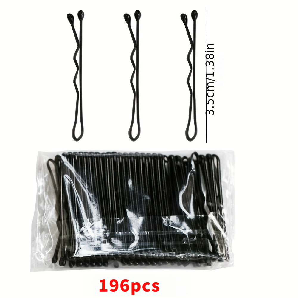 46/96/196pcs 1.38 Inch Mini Hair Clips For Styling Small Hair Clips Suitable For Women's Buns Alloy Hair Clips Wave Hair Clips Easy Metal Hair Clips Bridal Hairstyle Tools