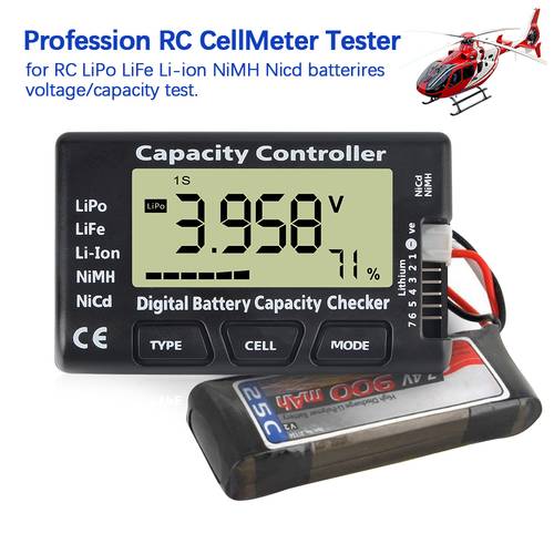 rc cellmeter battery capacity checker li ion nicd nimh battery voltage tester without battery