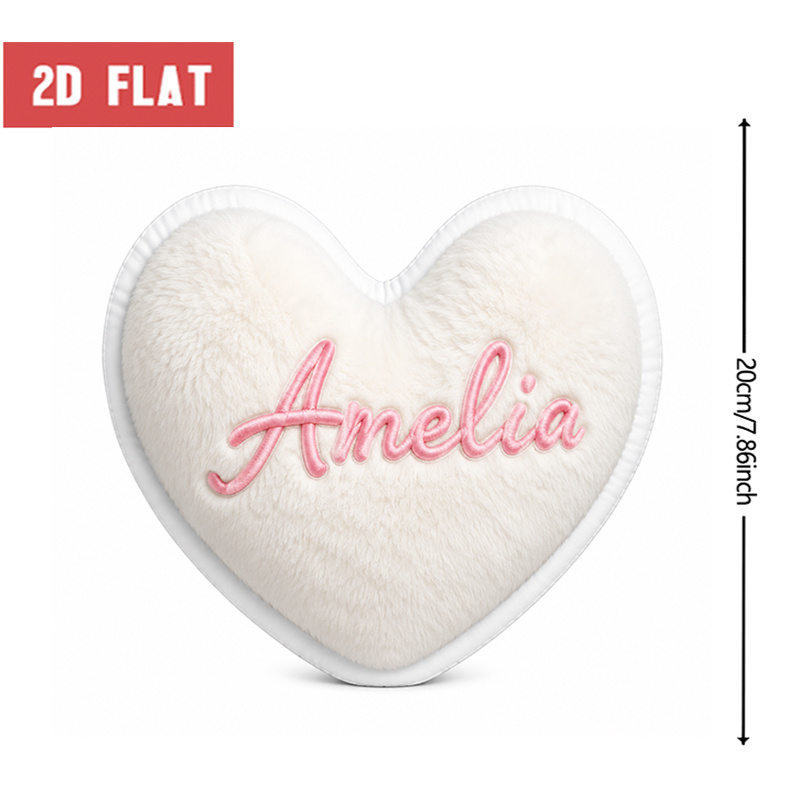 TEMU Oreiller Personnalisé de Cœur avec Photo, Coussin Décoratif Blanc avec Nom Personnalisé, Accent de Décoration pour Canapé et Chambre, Cadeau