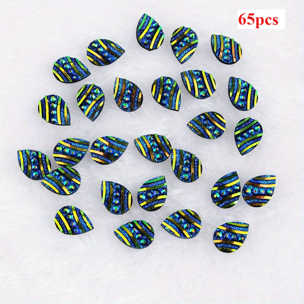 28-65pcs Teardrop Shape Resin Rhinestone Wedding Decoration